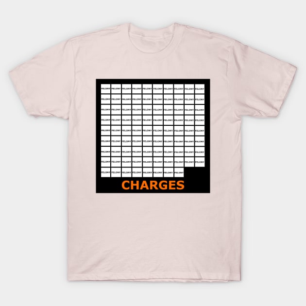 88 FELONY CHARGES - Grid - Front T-Shirt by SubversiveWare